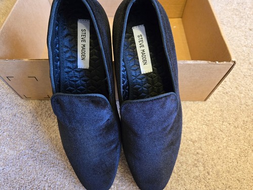 Steve Madden Men's Laight Black Velvet Loafer Slipper Sz 9 * EXCELLENT - Picture 3 of 7