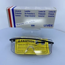 UVEX SAFETY EYEWEAR GLASSES S2500 ASTRO OTG 3001 BLACK FRAME Wear Over Glasses