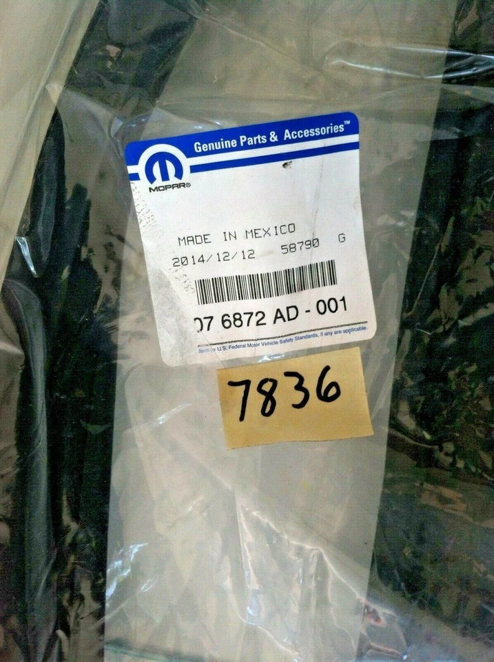 2009-2020 Dodge Journey Right Rear Door Weatherstrip OEM Mopar 05076872AD - Image 2 of 4