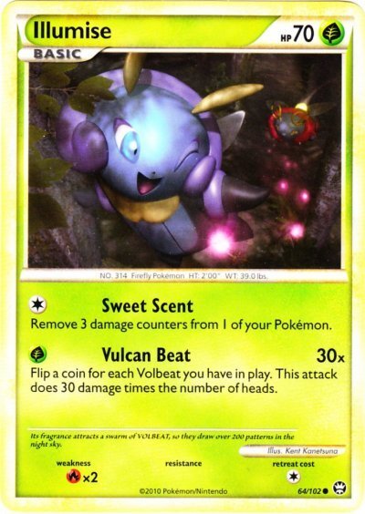 Pokemon - Illumise - 64/102 - Common - HS Triumphant - NM
