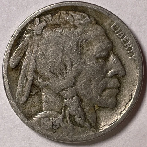 1919-S Buffalo Nickel Fine F Coin #10185