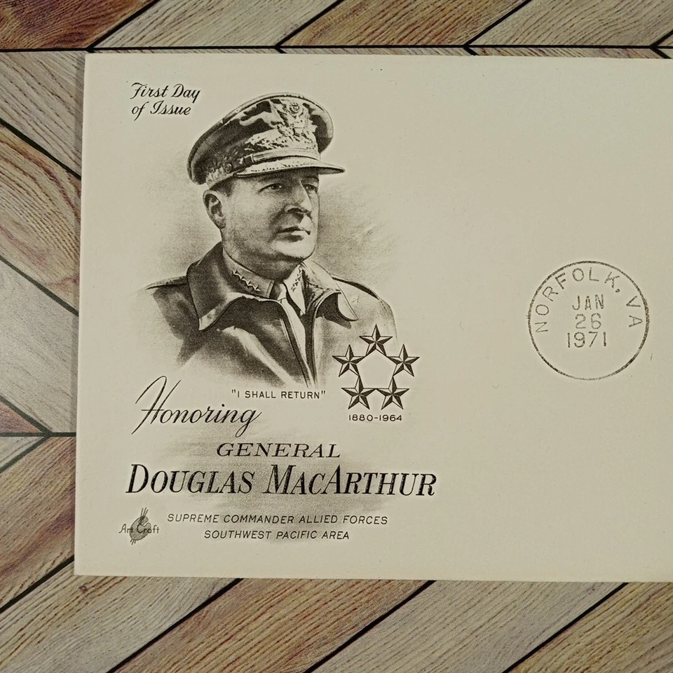 US Stamps General Douglas MacArthur Commemorative First day Issue Envelope MINT - Image 2 of 4