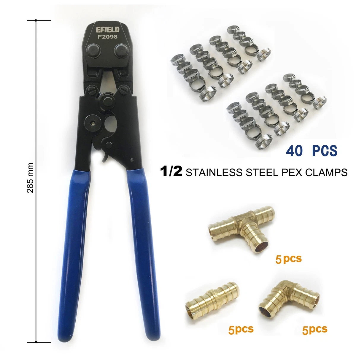 PEX CINCH CLAMP CRIMP TOOL 40 PCS 1 2