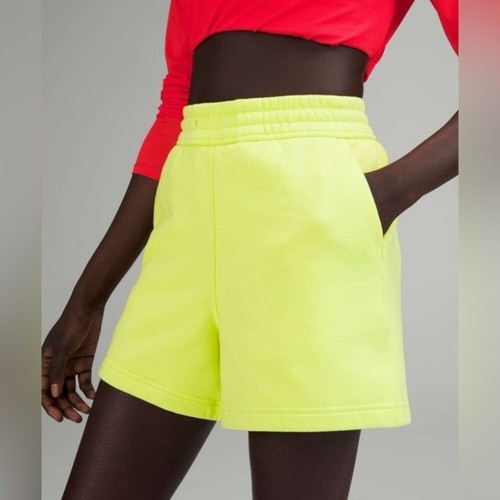 Lululemon Loungeful High-Rise Short 4"Electric Lemon Size 2