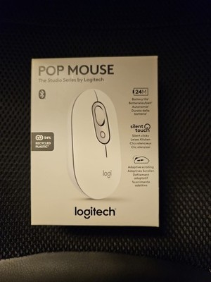 LOGITECH POP Mouse, kompakte und mobile kabellose Maus, Off White