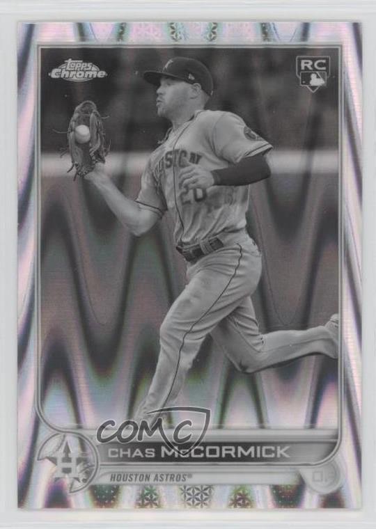 2022 Topps Chrome Sonic Black & White RayWave Refractor Chas McCormick #43 0w8