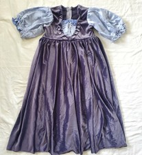 Medieval Renaissance Girls Costume Dress Blue Gray Corset Princess Homemade