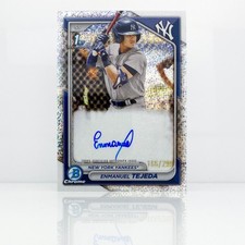 Enmanuel Tejeda - 2024 Bowman Chrome - Speckle Refractor Auto - Yankees  166/299