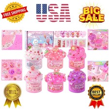 6 Pack Slimes, Pink Slime Kids, Cloud Slime kit for Girls Ages 8-12, Toys for...