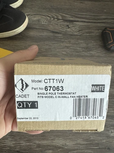 Cadet Ctt1w Compack Sp Built - In Stat Kit, 22 Amp, Wht