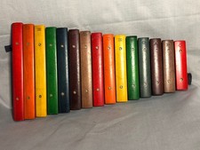 Kids to Adults - 2-Octave, 15 Note Wooden Xylophone with Color-Coded Bars