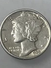 1930-P Mercury Dime 90% Silver AU Flashing Coin Very Low Mintage!