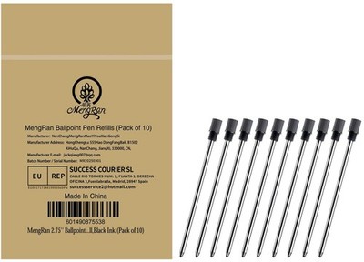 Mini D1 Ballpoint Ink Pen Refills for Twist Pens 1mm Medium Tip