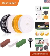 Diamond Buffing Polishing Wheel Kit 8Pcs Includes Compounds for Metal Jewelry