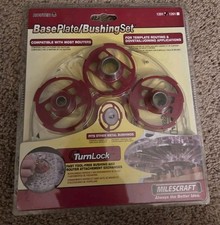 NUEVO Juego de placa base/buje Milescraft 1201 para routers nuevo en paquete sellado Turnlock