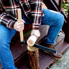 Lehman's Wood Froe and Mallet, for Wood-Splitting, Kindling and Woodworking