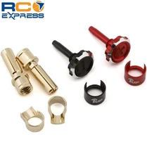 1UP Racing Lockdown Adjustable Bullet Plug Grips W/4mm Bullets Red/Bl 1UP190445