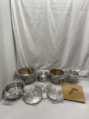 Fissler Pure Collection Stainless Steel 9-iece Set With Lids New