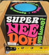 100 Real SUPER NeeDoh The GROOVY GLOB BLUE Stress Ball Schylling Sensory Toy