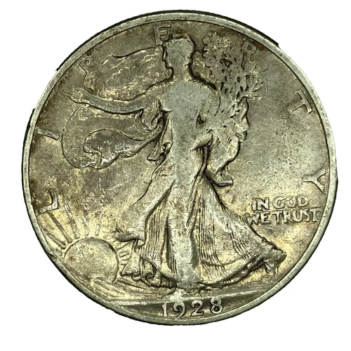 1928-S Walking Liberty Half Dollar, 90% silver