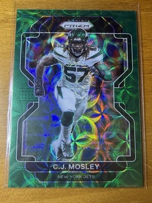 2021 Panini Prizm C.J. Mosley #90 Green Scope Prizm /75 New York Jets SP