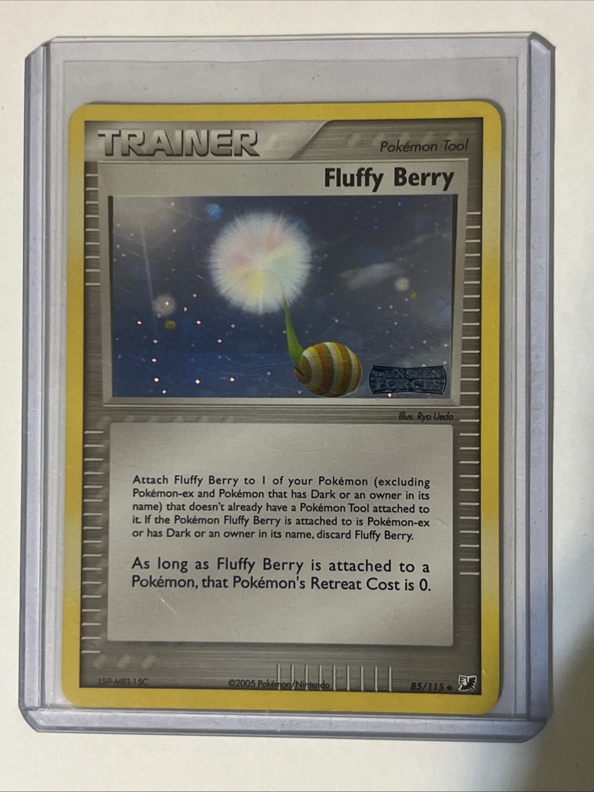 Pokemon Fluffy Berry Unseen Forces 85/115 Reverse Holo Uncommon Stamped NM