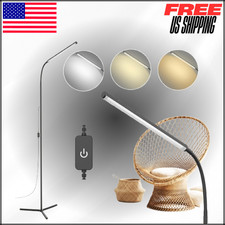 LED Floor Lamp Stepless Dimmable Touch Control 3500K 7000K 360 Gooseneck 15W