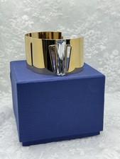 Vintage Swarovski Armreif vergoldet großer Kristall Schwan signiert M