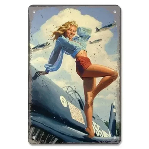 Vintage Car Tin Metal Signs Home Décor 8x12 Wall Sculpture,Retro Classic Car Art