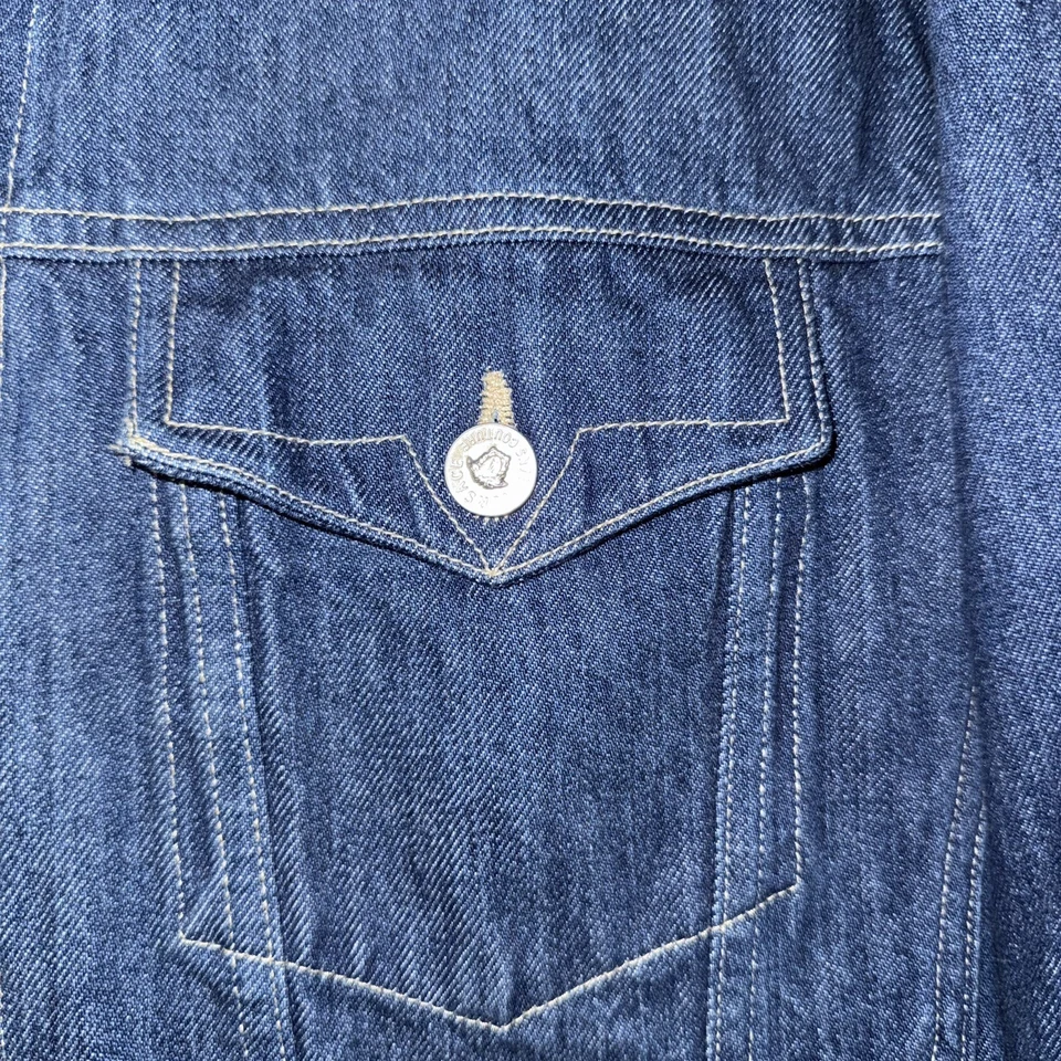 Vintage 90s Versace Jeans Couture Denim Jacket, Blue, XL, Made In Italy - VGC - Image 3 of 4