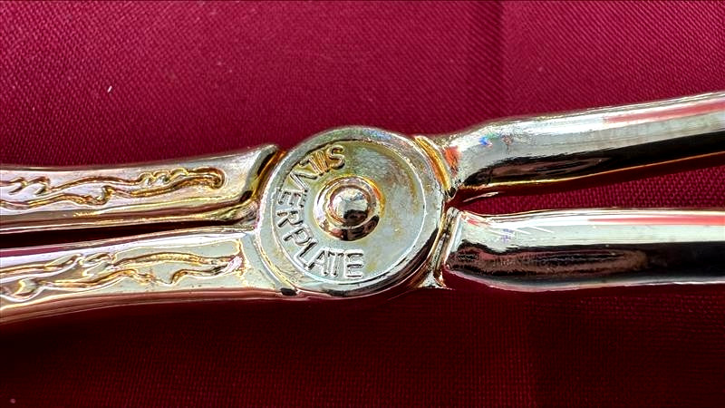 International Silver Company Silverplate Serving Tongs Set w/ Box Vintage