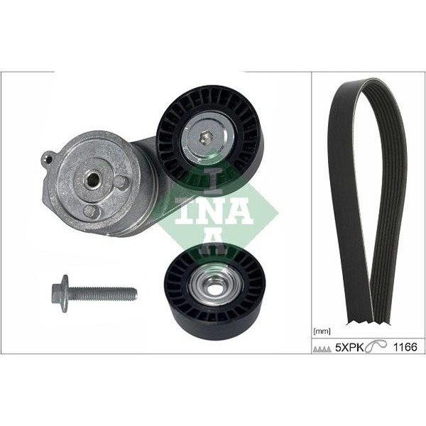 Ina 529 0536 10 Keilrippenriemensatz FüR Fiat Lancia Panda Van Punto 500 500 C-image