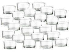 24x Teelichthalter Deluxe Glas klar Tee Lichter Lichtgläser Kerzenständer Kerze