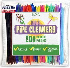Pipe Cleaners for Crafts 200 Count Multicolor 12 Inch Chenille Stems