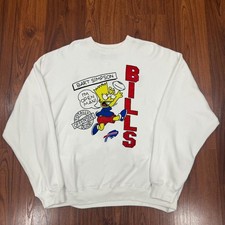 NFL Buffalo Bills football team unisex white crewneck sweatshirt QT6304