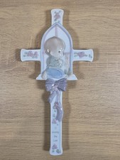 Enesco Precious Moments "O Worship the Lord" Boy Wall Hanging Cross Nursery Baby