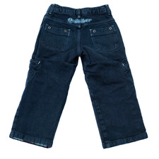 Soft Durable Boys 4 Cargo Pants Navy Blue Chinos Adjustable Waist Easy Fly