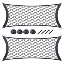 JINGKE 2 Pcs Small Cargo Net Pocket Elastic Mesh Netting Car Mesh Pouch with ...