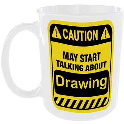ZEICHNUNGSTASSE LUSTIG VORSICHT FAN GESCHENK KAFFEE TEE TASSE REDEN DARÜBER