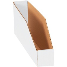 Boxes Fast BFBINMT212 Open Top Bin Boxes, 2" x 12" x 4 1/2", White Pack of 50