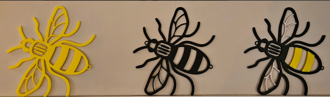 3D Printed Bee Wall Art Plaque Modern Insect Sculpture Home Decor Gift Item 25cm