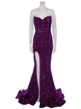 NEW Portia and Scarlett PS23521 Prom Pageant Dress Gown Grape Purple Sequin 2