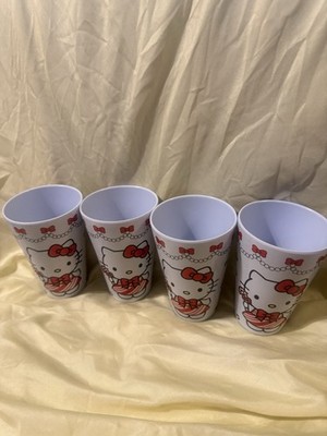 Silver Buffalo Sanrio Hello Kitty Holiday 4-Piece Plastic Tumbler Cup Set