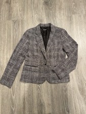 7th Avenue New York  Company Gray Check Suit Jacket Blazer Size 6 Regular