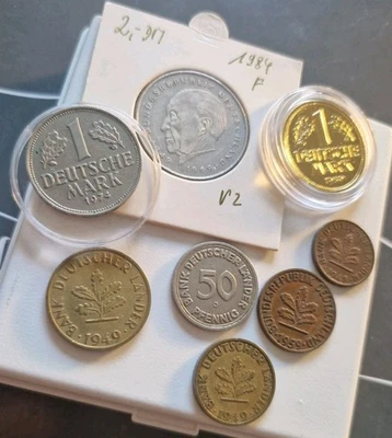 1950,49,59,74,84,48, MARK, UND PFENNIG BDLÄ.BRD RAR GEBRAUCHT, BANKFRISCH - Bild 1 von 4