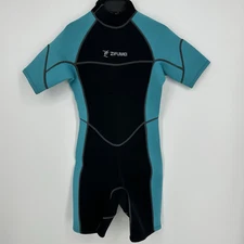 Shorty Wetsuit Neoprene Back Zipper Womens Size XS Zifumei Black Blue Scuba