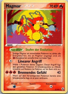 Pokémon Magmar 21/92 EX Legend Maker 2006