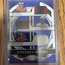 2025 Panini Certified Stitches In Time: Mike Evans Emeka Egbuka Chris Godwin /20