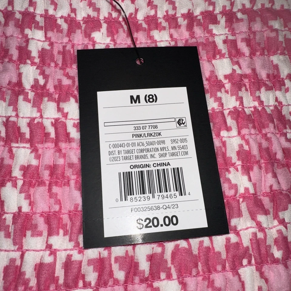 Art Class Girl's Pink & White Smocked Cut Out Lined Twirl Dress Size 8/M NWT - Image 4 of 4