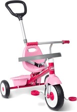 3 in 1 Toddler Tricycle Pink Kids Trike Adjustable Seat Storage 1.5-5Y